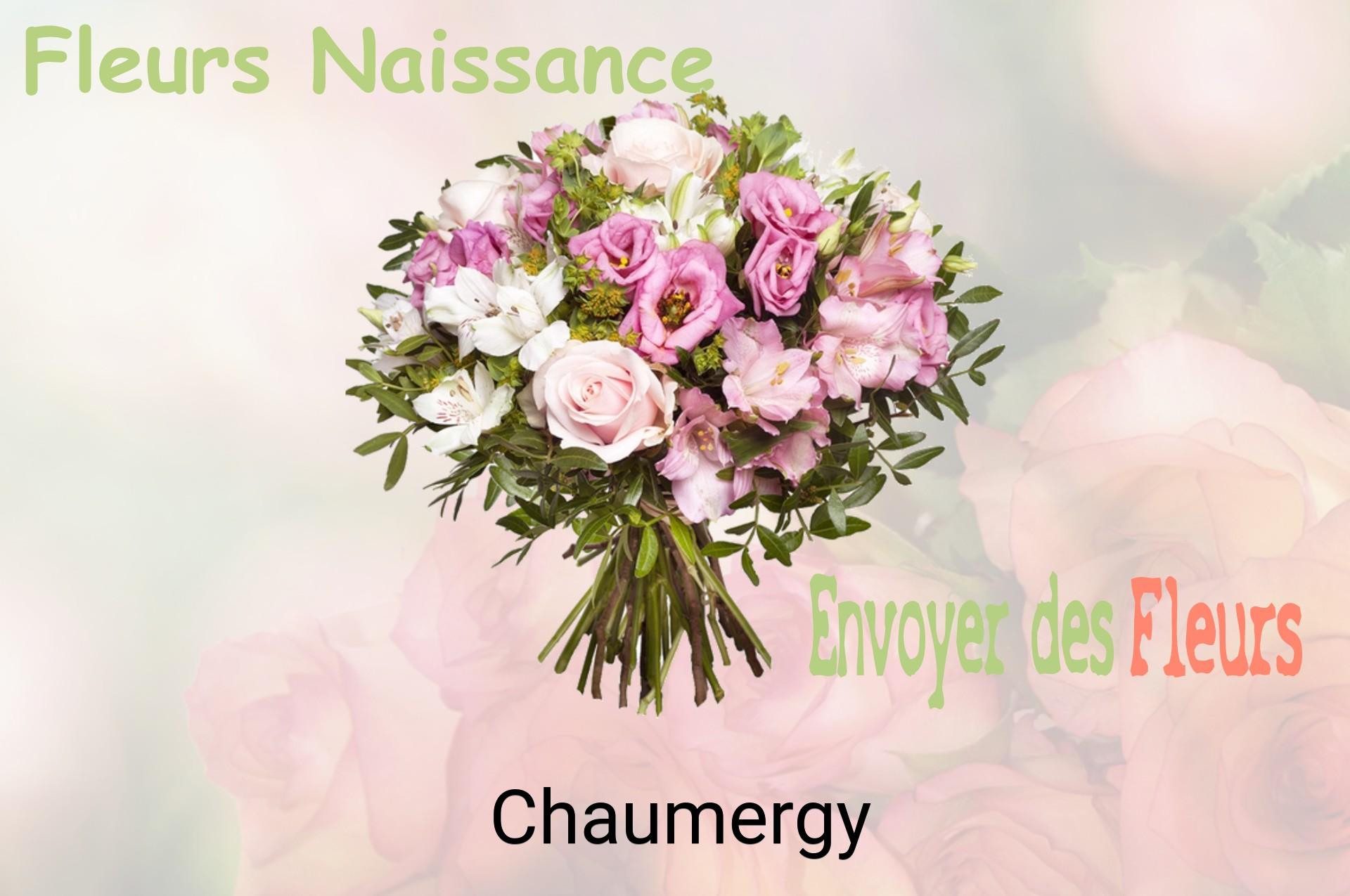 Bouquet de fleurs de naissance livré à Chaumergy