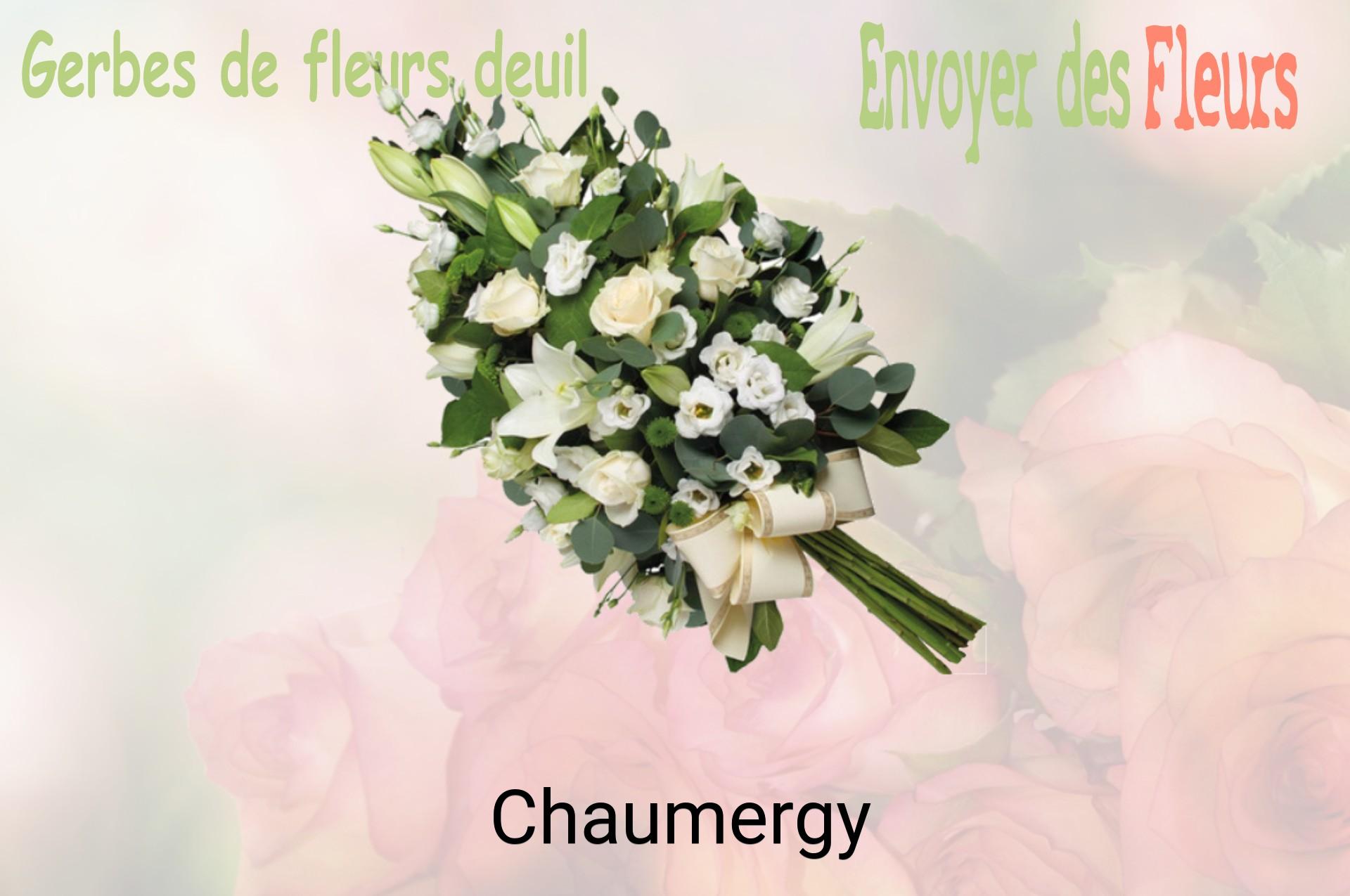 Gerbe de fleurs de deuil livrée à Chaumergy